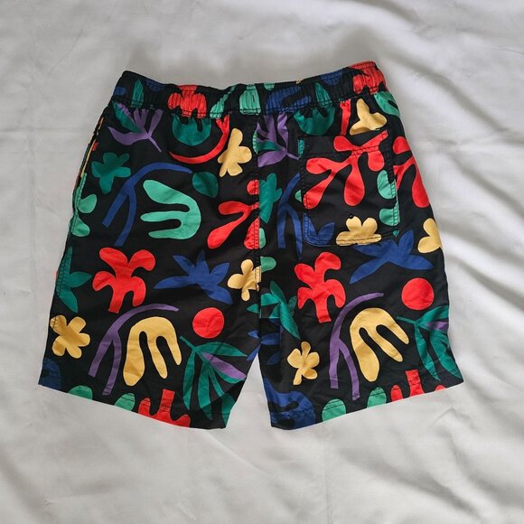 Hanna Andersson Men's Tropical Rainforest On Black Swim Trunks Size Medium - Picture 3 of 10